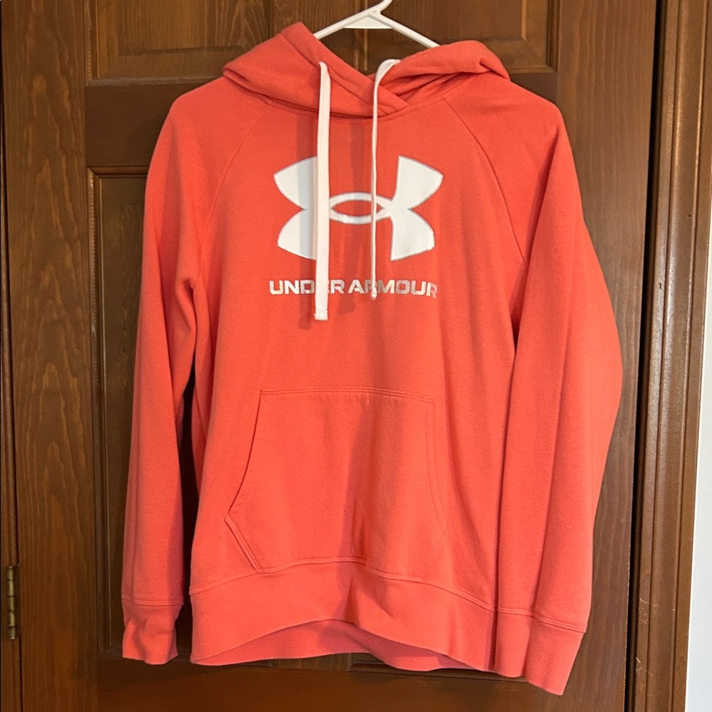 Under Armour Pink Hoodie with White Logo